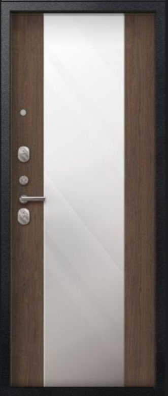 Товар Дверь V-04 Черный муар - Миндаль Зеркало DIS007343